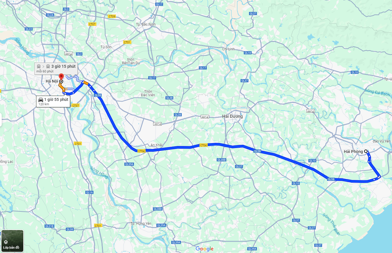 Hải Phòng - Hà Nội chỉ trong tích tắc: Lựa chọn xe tiện chuyến Thiệp Tống tiện lợi